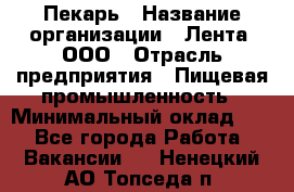 Пекарь › Название организации ­ Лента, ООО › Отрасль предприятия ­ Пищевая промышленность › Минимальный оклад ­ 1 - Все города Работа » Вакансии   . Ненецкий АО,Топседа п.